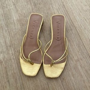 Gold Strappy Sandals